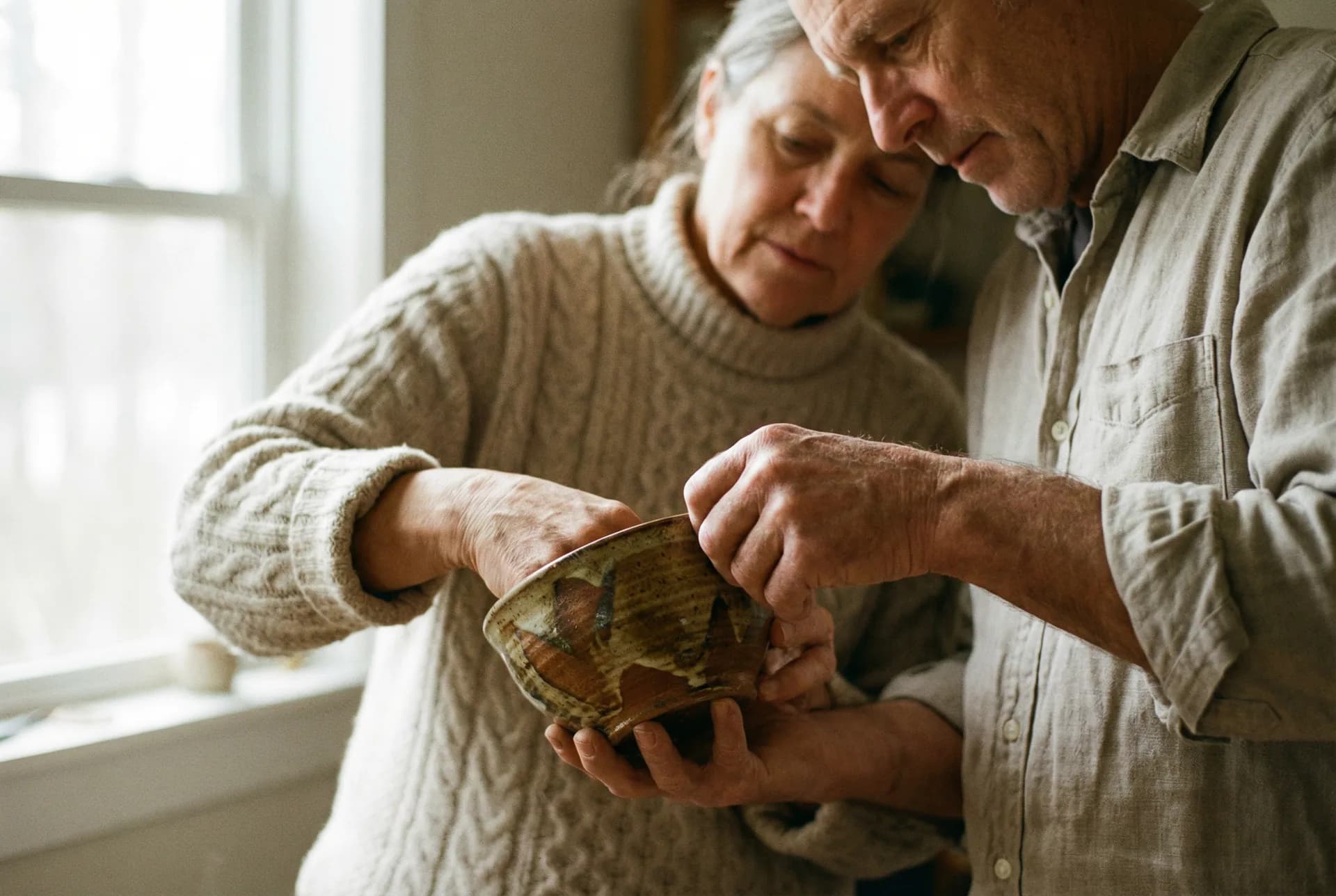 Team examining artisan product